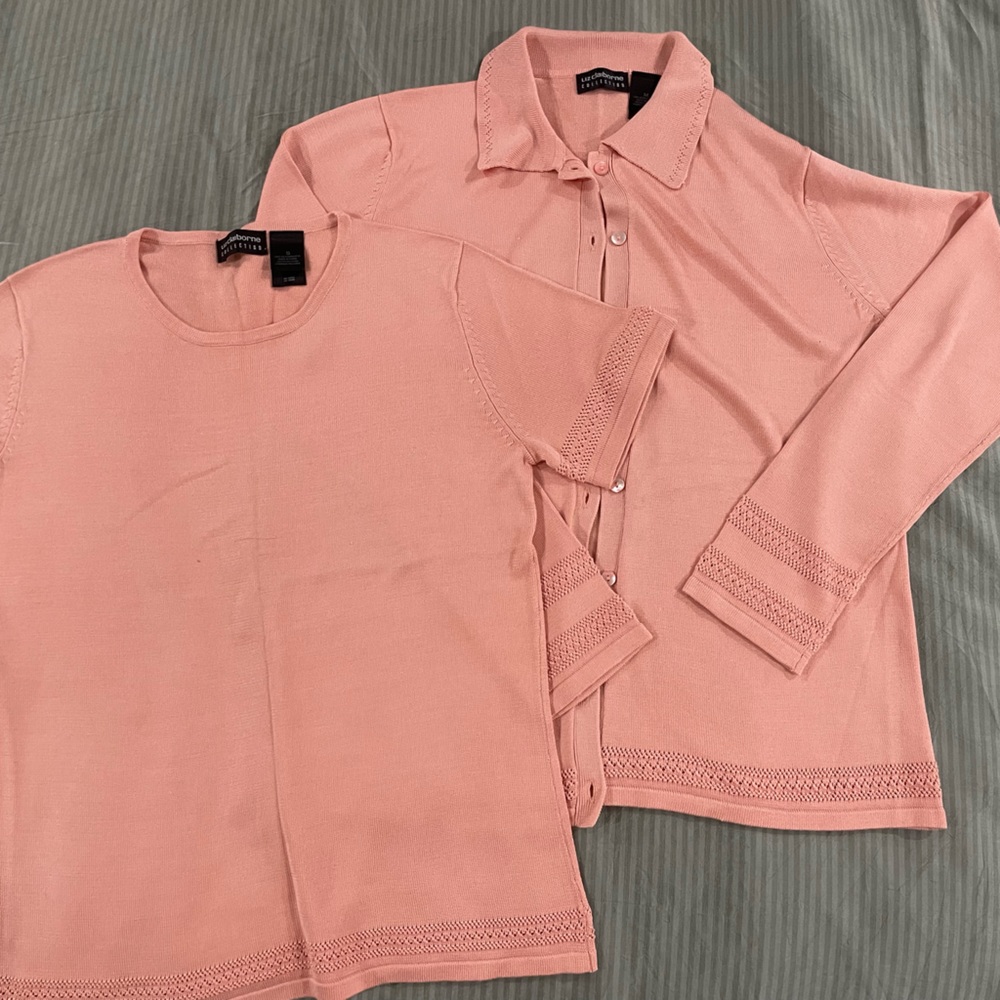 Liz Claiborne 2 piece sweater set, Small